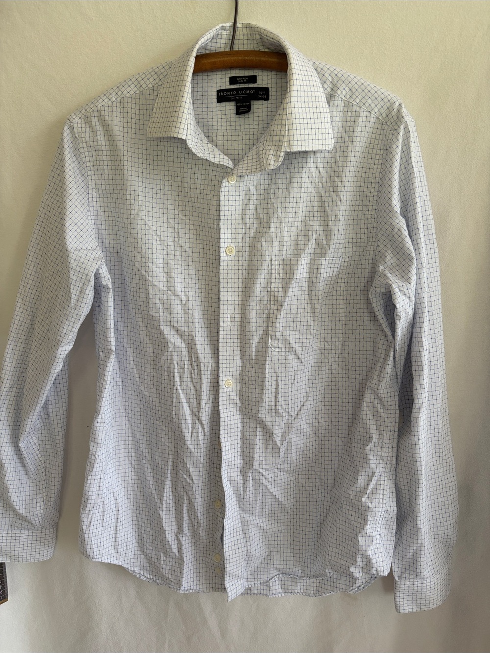Pronto Uomo Light Blue Micro-Check Dress Shirt
